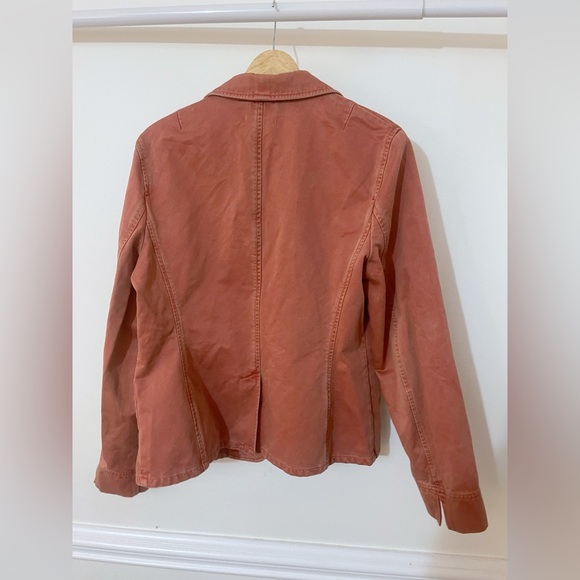 GAP Washed Rust Utility Jacket | Soft Canvas Blazer-Style Coat | Size L - Picture 6 of 6